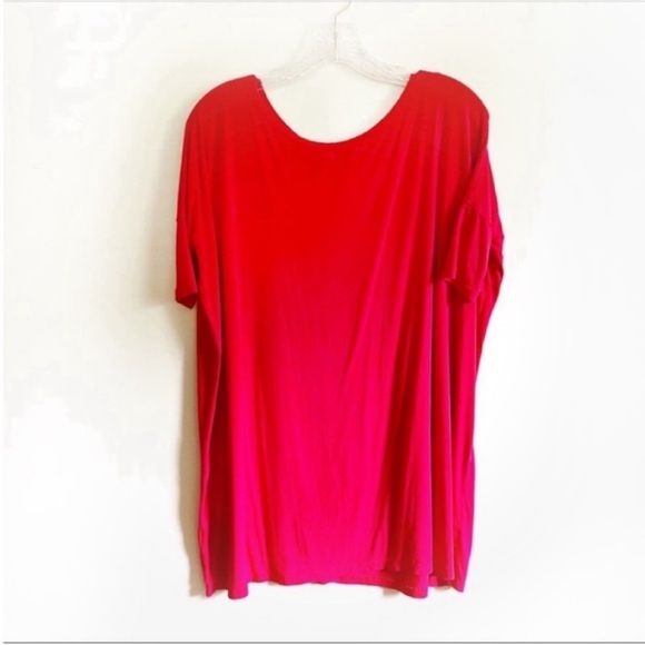 Piko 1988 The Perfect half sleeve tunic shirt red oversized short sleeves - Picture 7 of 7